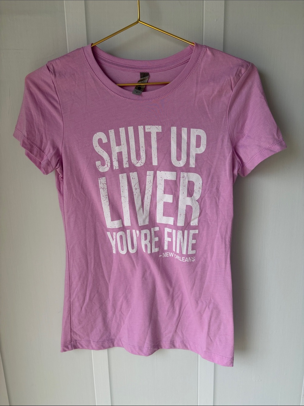 New Orleans Pink Graphic Tee - "Shut Up Liver"